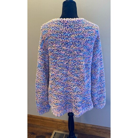 Love More Sweater Pink Purple Blue “Popcorn “ Look Size Large GORGEOUS! - Picture 7 of 11